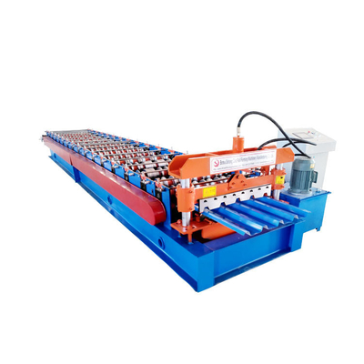 18-20 Steps Steel Roof Panel Roll Forming Machine With PLC Control / Omron Encoder